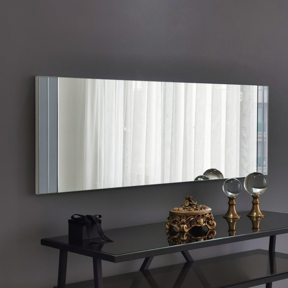 Oglindă A351, Alb, 40x120 cm