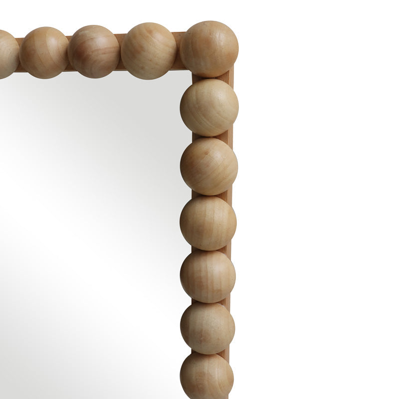 Oglinda din lemn cu finisaj Ledalo, Lemn, Natural - Negru, 45x130 cm - Natur