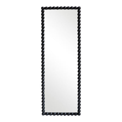 Oglinda din lemn cu finisaj Ledalo, Lemn, Natural - Negru, 45x130 cm