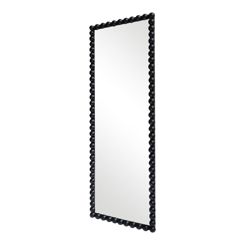 Oglinda din lemn cu finisaj Ledalo, Lemn, Natural - Negru, 45x130 cm - Negru