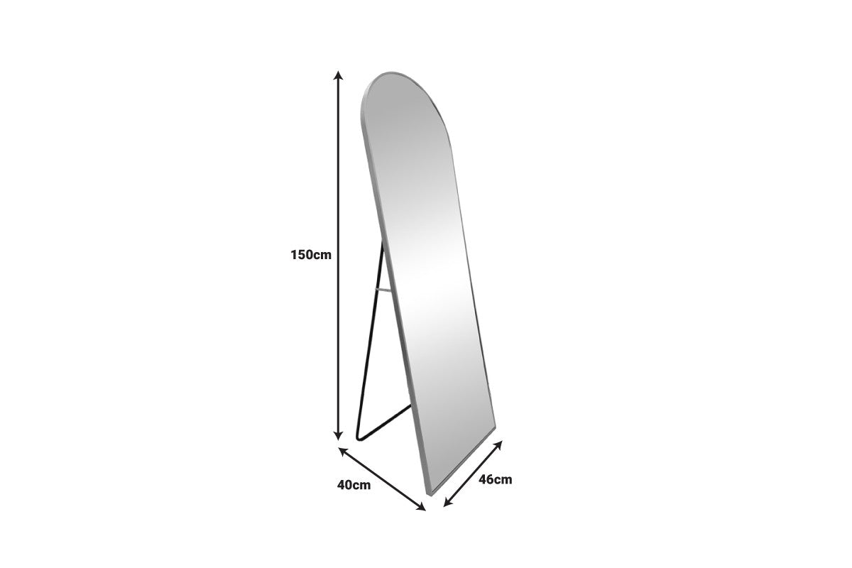 Oglinda Lorens, Aluminiu, Gri - Negru, 46x40x150 cm - Gri