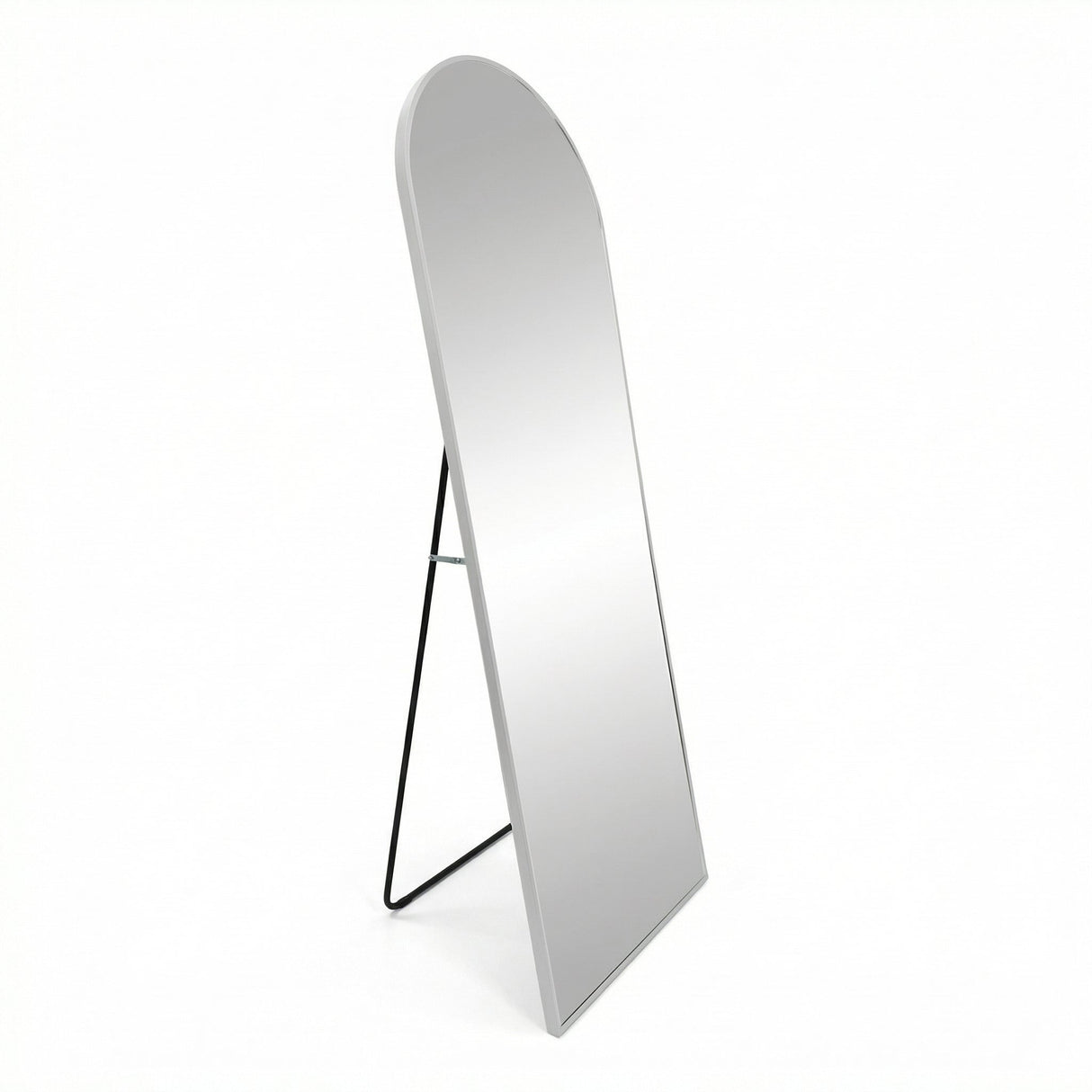 Oglinda Lorens, Aluminiu, Gri - Negru, 46x40x150 cm - Oglinda Lorens, Aluminiu, Gri - Negru, 46x40x150 cm