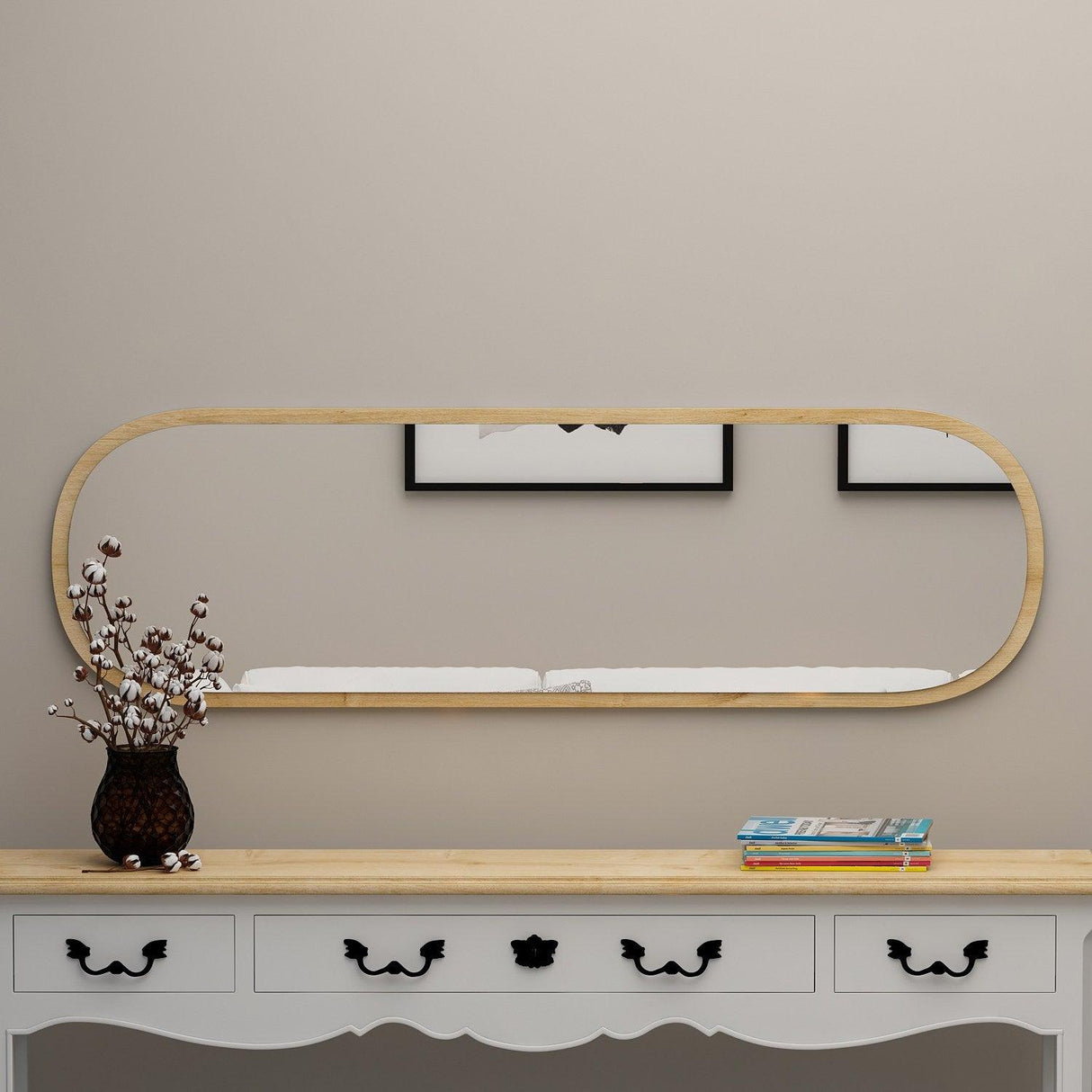 Oglindă Magnum - White, Alb, 120x40 cm