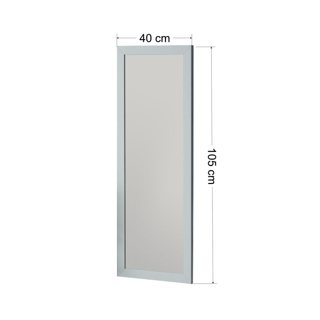 Oglindă Ovea - White, Alb, 105x40 cm