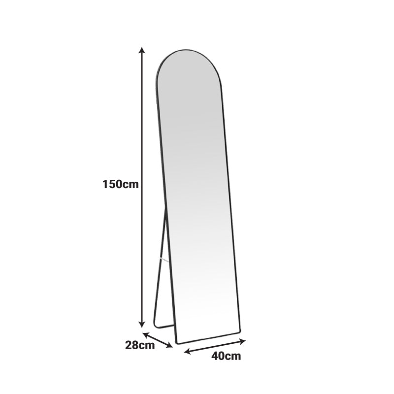 Oglinda Plaza, Aluminiu, 40x28x150 cm - Negru