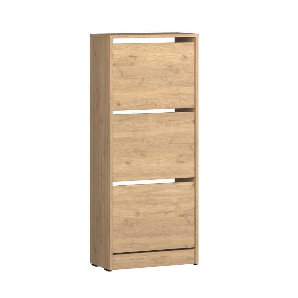 Pantofar SHC-330-BB-1 Home Collection® Compact Plus, 12 Perechi, 3 Compartimente, Alb - Stejar - Mov, 51x119x26 cm - Stejar | SKU: SHC-330-FF-1
