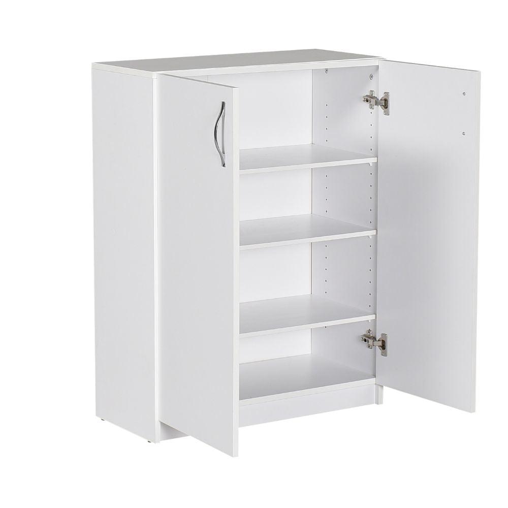 Pantofar A2620 Home Collection® Double, 2 usi, 3 rafturi, capacitate 12-16 perechi, Alb, 70x90x33 cm