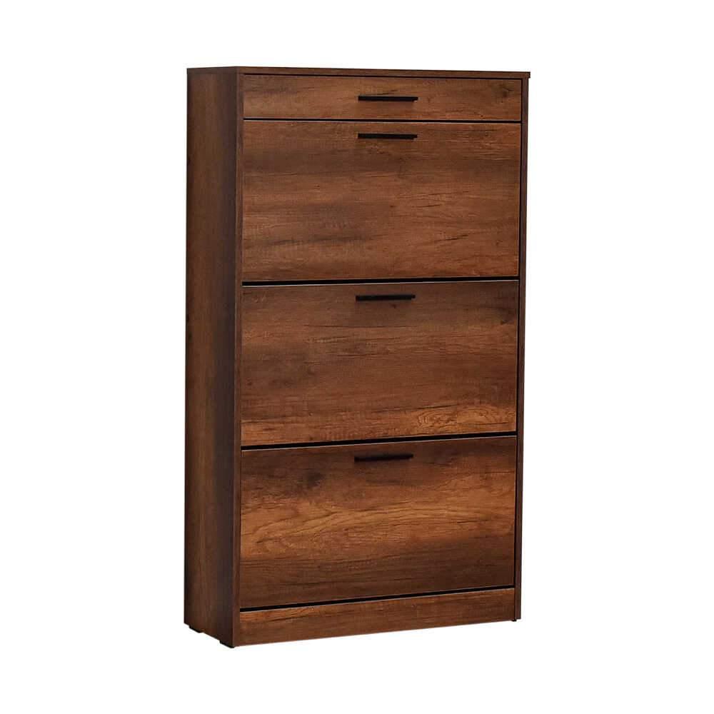 Pantofar SHC-431-DD-1 Home Collection® Extra, 3 compartimente, capacitate 18 perechi incaltaminte, Alb - Nuc, 75x128x29 cm - Nuc | SKU: SHC-431-DD-1, SHC-431-OO-1