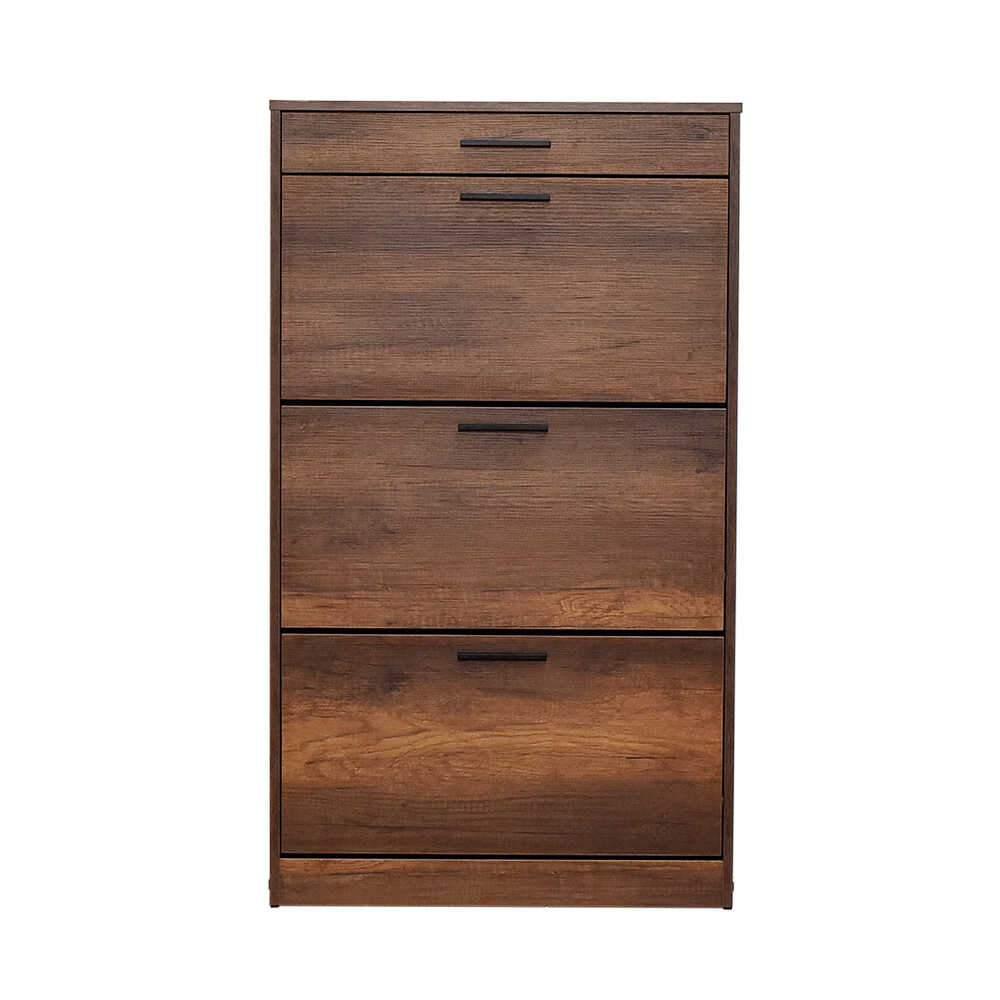 Pantofar SHC-431-DD-1 Home Collection® Extra, 3 compartimente, capacitate 18 perechi incaltaminte, Alb - Nuc, 75x128x29 cm - Nuc | SKU: SHC-431-DD-1, SHC-431-OO-1