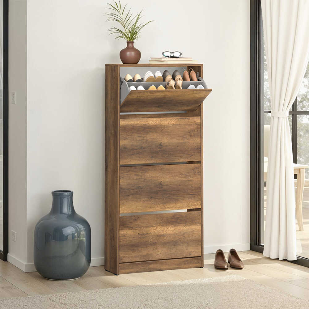 Pantofar SHC-540-BB-1 Home Collection® Max XL, 24 Perechi, 4 Compartimente, 73x157x26 cm - Maro | SKU: SHC-540-OO-1