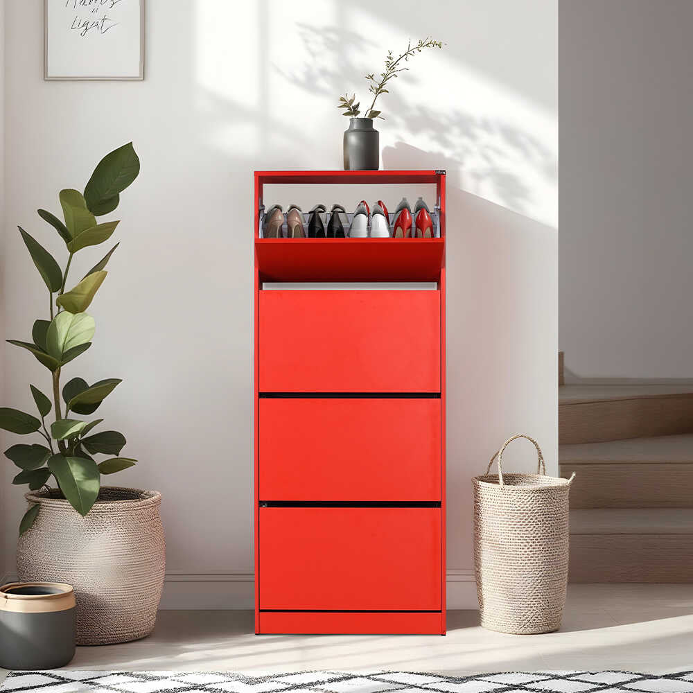 Pantofar SHC-540-BB-1 Home Collection® Max XL, 24 Perechi, 4 Compartimente, 73x157x26 cm - Rosu | SKU: SHC-540-KK-1