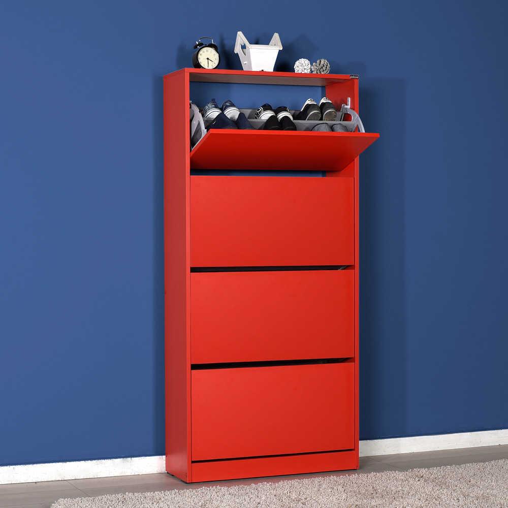 Pantofar SHC-540-BB-1 Home Collection® Max XL, 24 Perechi, 4 Compartimente, 73x157x26 cm - Rosu | SKU: SHC-540-KK-1