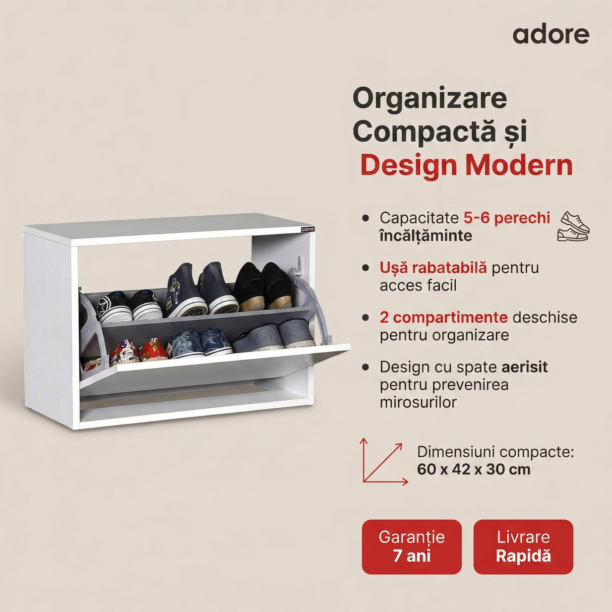Pantofar Băncuță SHC-110-BB-1 Home Collection®, cu Șezut, 6 Perechi, 60x42x30 cm - Alb | SKU: SHC-110-BB-1, SHC-110-TT-1, SHC-110-UU-1, SHC-110-TA-1, SHC-110-OO-1, SHC-110-OA-1, SHC-110-KK-1, SHC-110-HH-1, SHC-110-YY-1