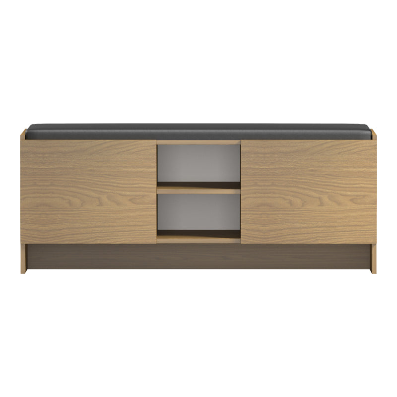 Pantofar cu banca Zulla, 110x37x43 cm - Nuc deschis