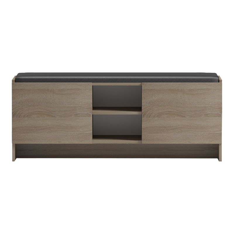Pantofar cu banca Zulla, 110x37x43 cm - Sonoma-Negru