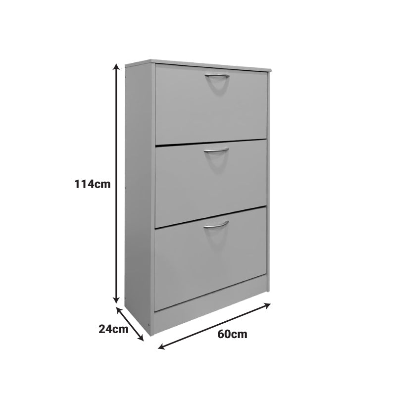 Pantofar cu rafturi Savaz, metal și lemn, Antracit, 60x24x114 cm