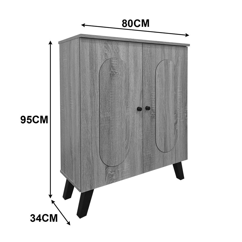 Dulap pantofi Cathi, 80x34x95 cm - Sonoma
