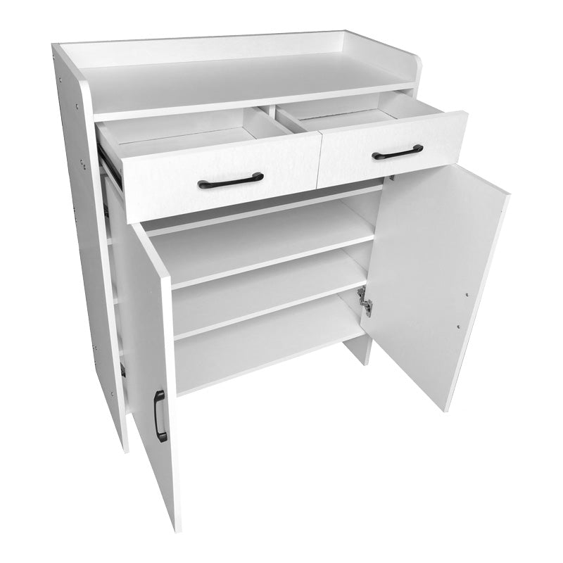 Pantofar Gazen, 12 perechi, Alb, 80x33x100 cm