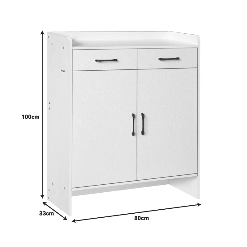 Pantofar Gazen, 12 perechi, Alb, 80x33x100 cm