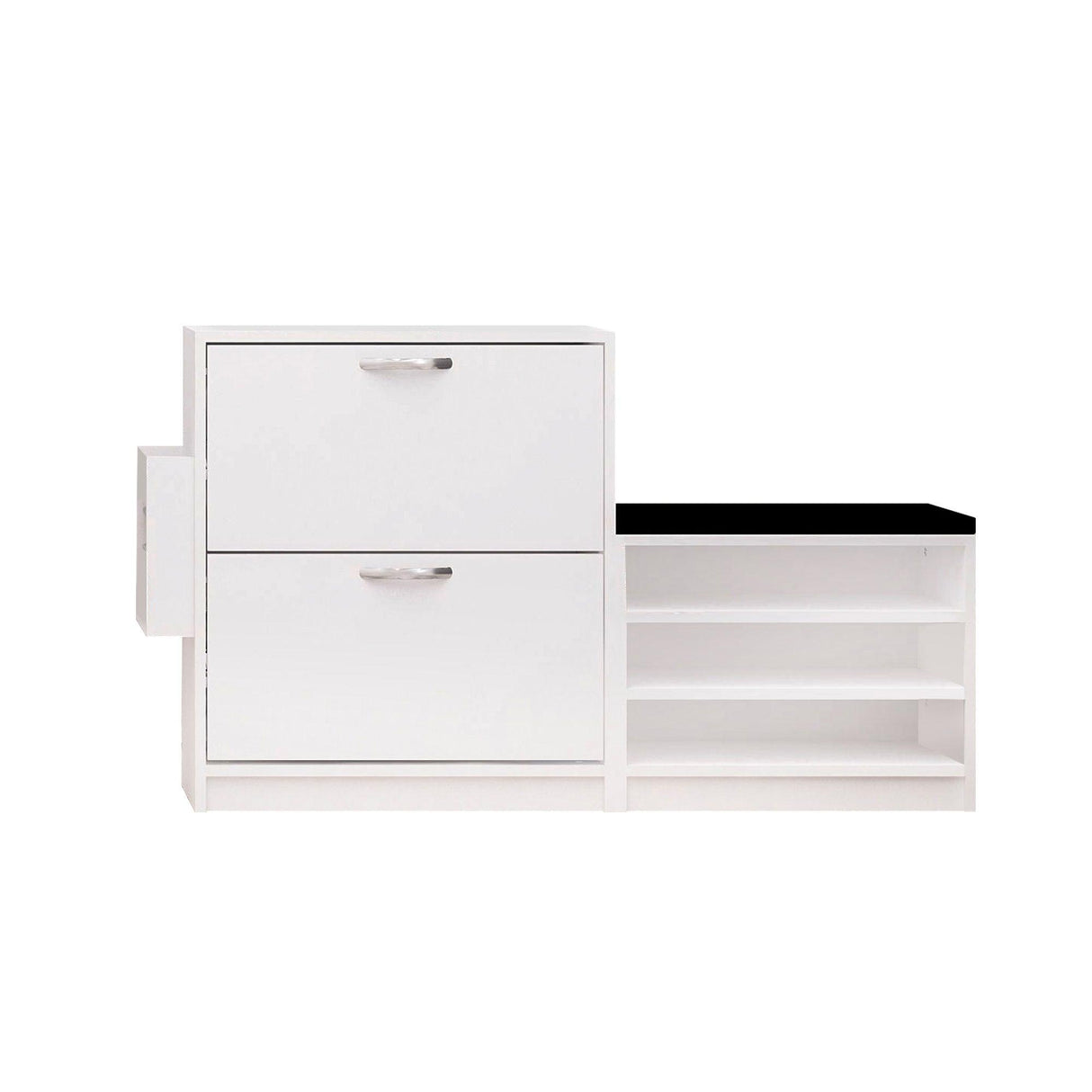 Pantofar Mamaia cu bancuta si suport umbrela, Alb, 130x80x31 cm