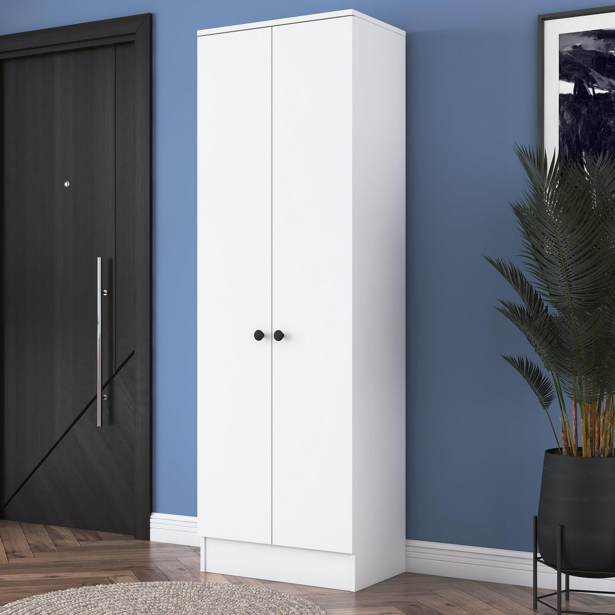 Pantofar Vivre cu 6 rafturi, Alb, 60x183x38 cm - Alb