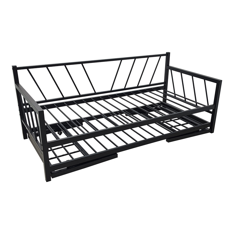 Canapea-Pat cu functie dubla Remmie, metal, Alb - Negru, 90x190 cm - Negru