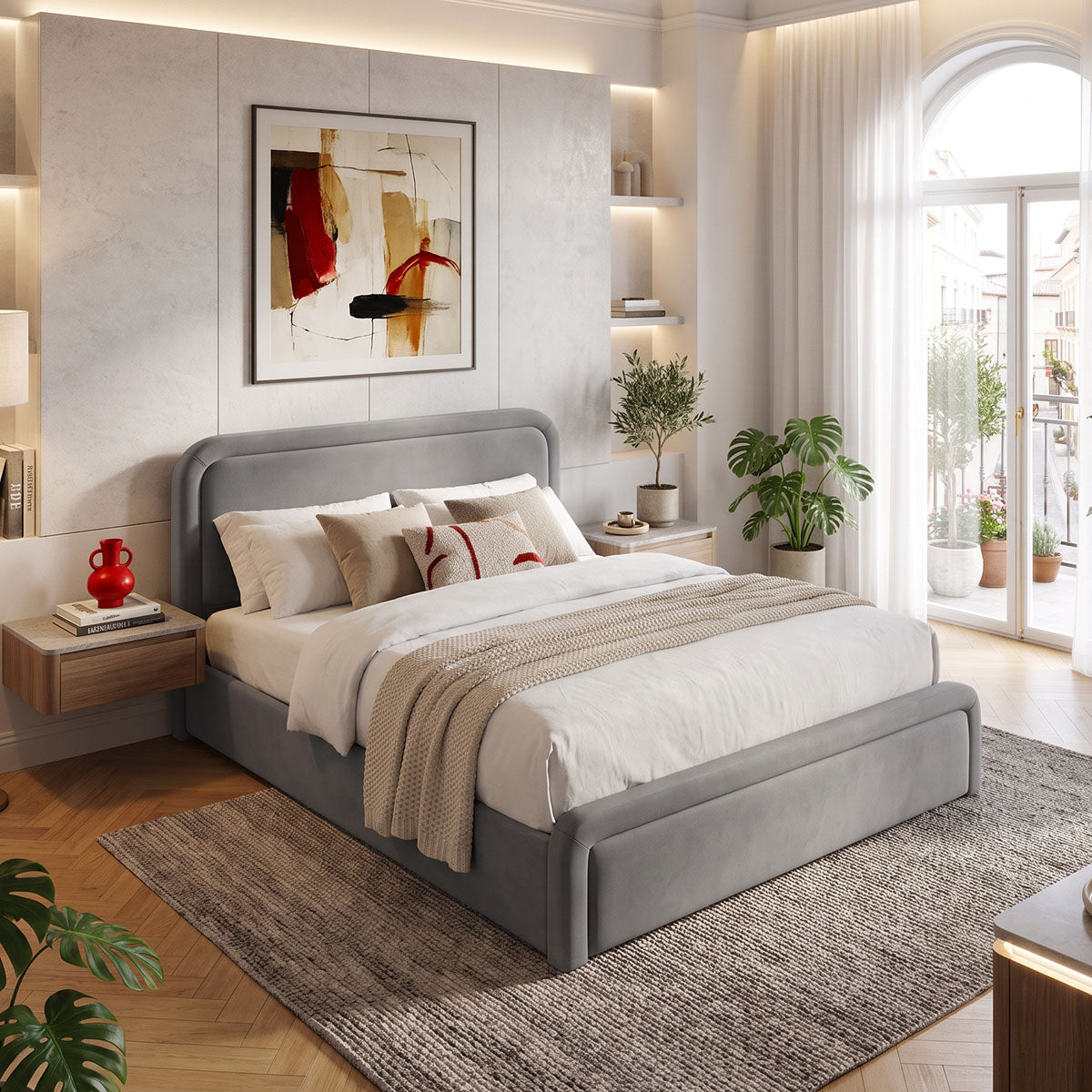 Pat Bendy, cu depozitare, Diverse culori, 120x200 cm - Antracit | SKU: 388-000036 | Pat Bendy, cu depozitare, 120x200 cm, varianta Antracit, produs pentru amenajarea locuinței, disponibil online în România la CasaMob