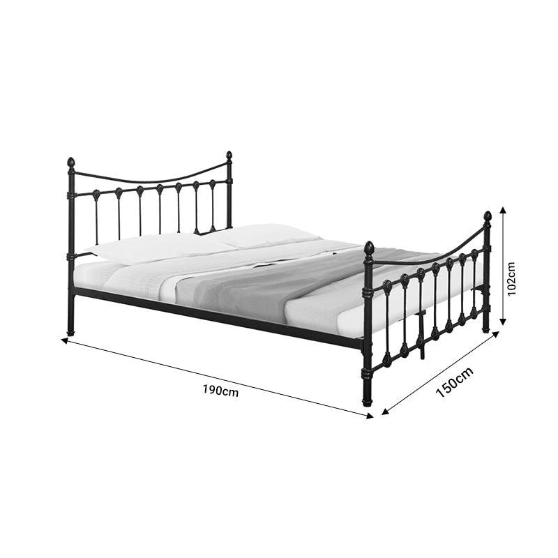Pat Beowulf metal, Negru - Alb, 150x200x102 cm - Negru