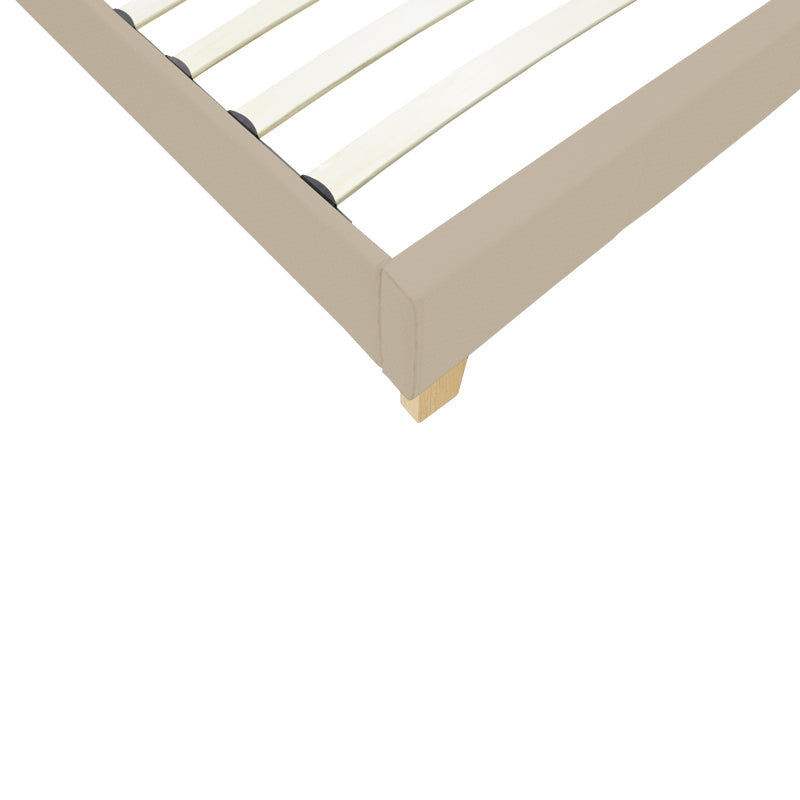 Pat confortabil cu funcție modernă Nevil, Stil Contemporan, Material Textil Lemn, ECRU - NATURAL, 90x190 cm