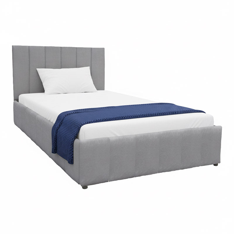 Pat cu spatiu de depozitare Snuggle, Catifea, Antracit - Gri, 120x200 cm - Pat cu spatiu de depozitare Snuggle, Catifea, Antracit - Gri, 120x200 cm - 388-000018
