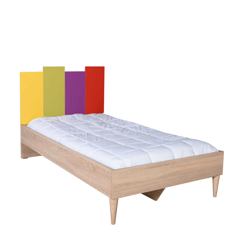 Pat de o persoană KRY-920-SX-2 Home Collection® Rainbow, Multicolor, 105x106x206 cm
