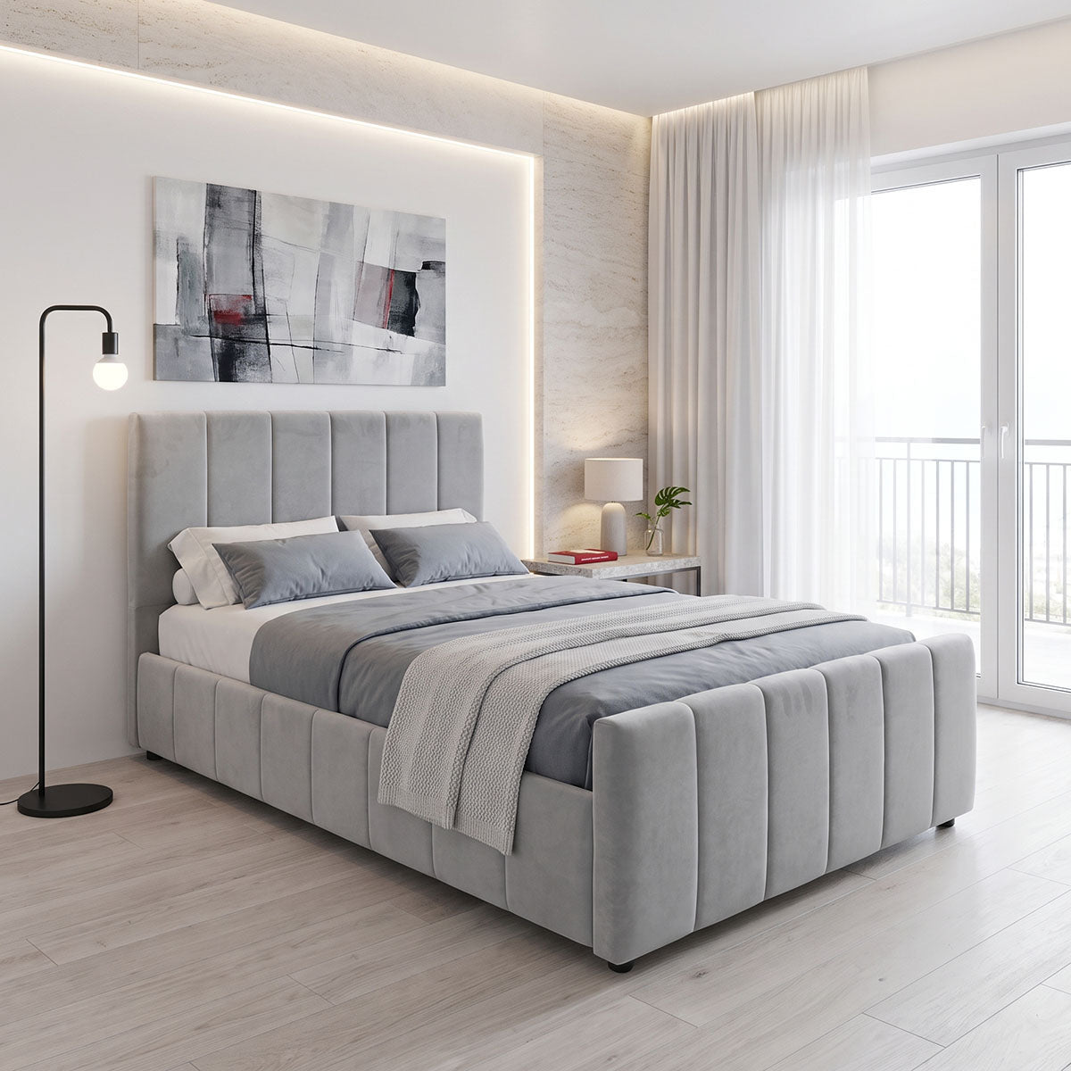 Pat Doulia, catifea, Diverse culori, 100x200 cm - Antracit | SKU: 388-000045 | Pat Doulia, catifea, 100x200 cm, varianta Antracit, produs pentru amenajarea locuinței, disponibil online în România la CasaMob