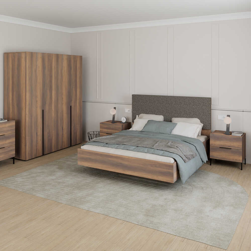 Pat dublu KRY-1616-DD-3 Home Collection® Oryana, 171x120x206 cm - Maro | SKU: KRY-1716-OO-3