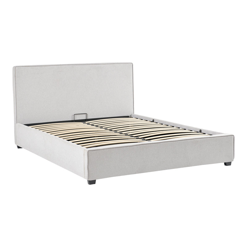 Pat dublu Bedka stofa, Gri, 160x200 cm