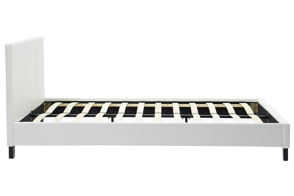 Pat dublu Nevil, 212x156x87 cm - Alb