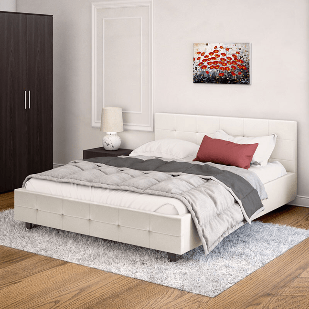 Pat dublu Roi PU cu spatiu de depozitare, 160x200 cm - Pat dublu Roi PU cu spatiu de depozitare, 160x200 cm - 006-000016