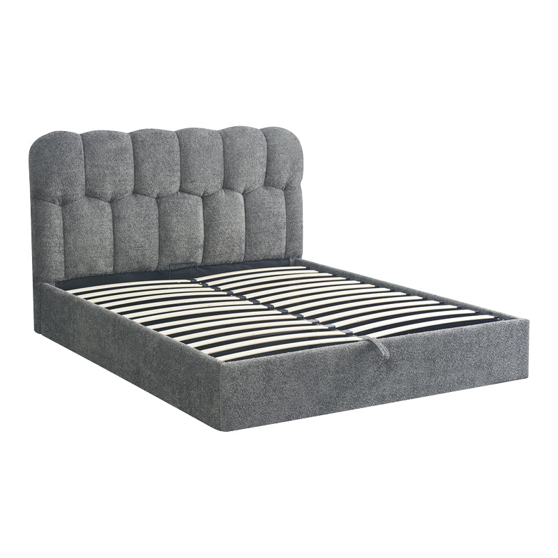 Pat dublu Sectra, cu depozitare, bouclé, Diverse culori, 160x200 cm - Gri | SKU: 429-000008 | Pat dublu Sectra, cu depozitare, bouclé, 160x200 cm, varianta Gri, produs pentru amenajarea locuinței, disponibil online în România la CasaMob