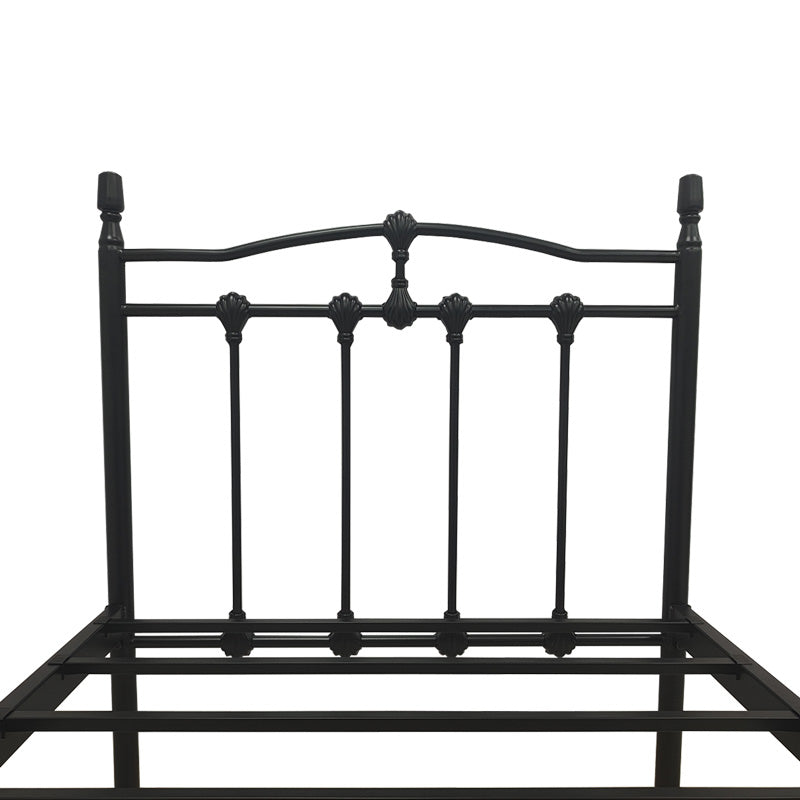 Pat metalic Wotso, 90x190 cm - Negru