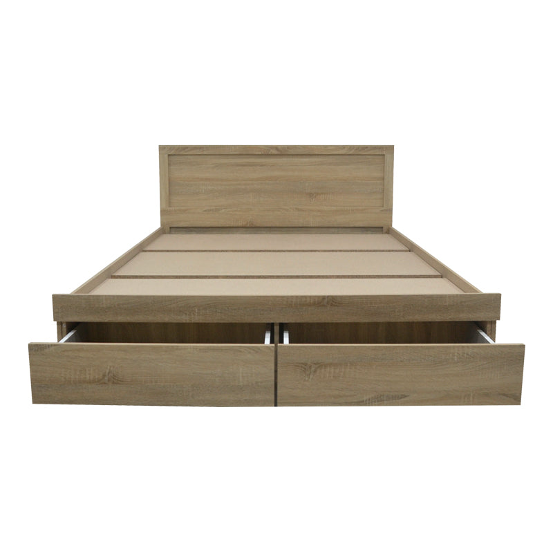 Pat cu sertar Olympus, Lemn, Diverse culori, 150x200 cm - Stejar