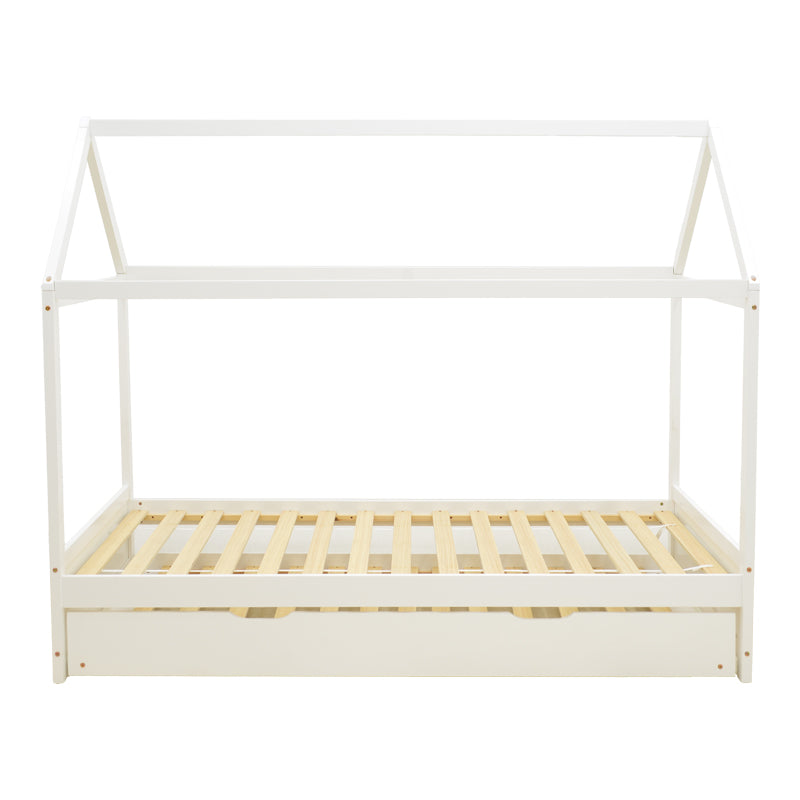 Pat pentru copii DreamHouse Montessori, Alb, 90x190 cm