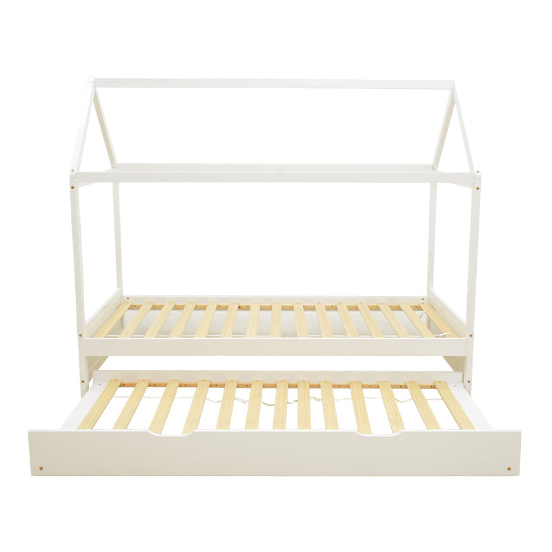 Pat pentru copii DreamHouse Montessori, Alb, 90x190 cm