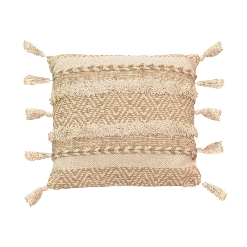 Pernuta decorativa Labrinth Boho, Bej, 45x45 cm