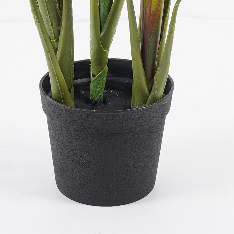 Planta decorativă artificială cu ghiveci, Cycas, Plastic, Verde, 55x80 cm