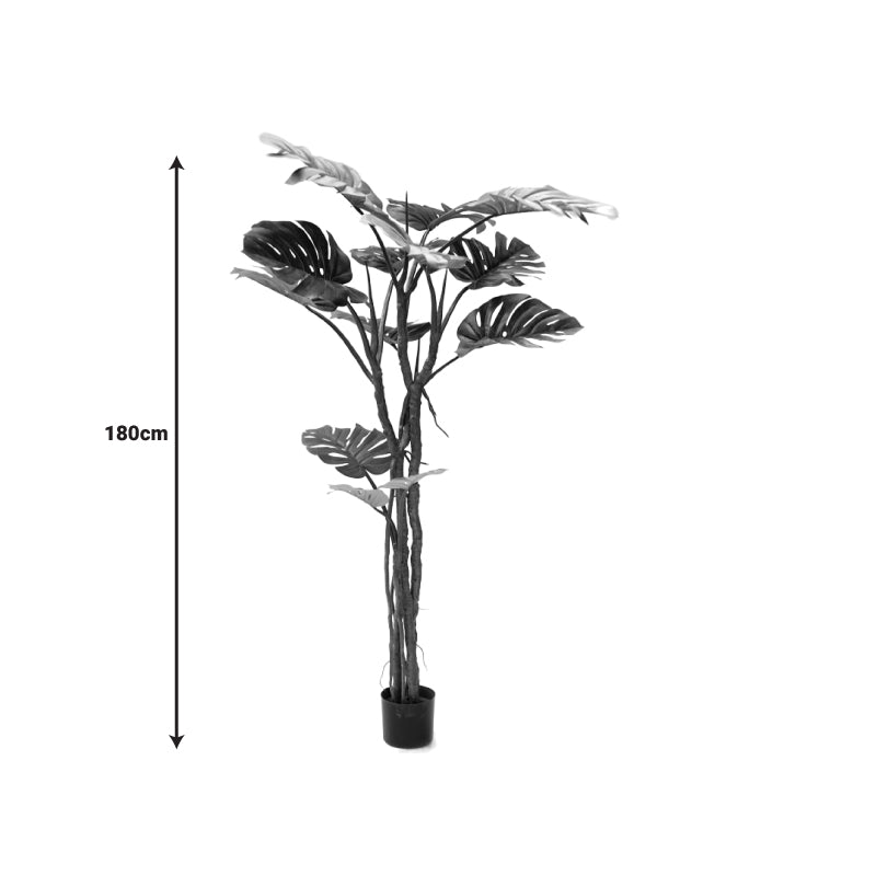 Planta decorativa Monstera III, Negru, inaltime 180 cm