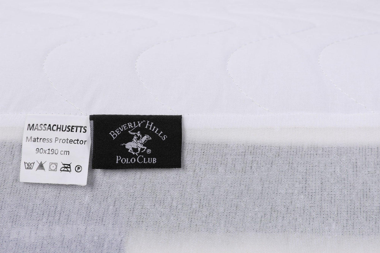 Protectie de pat double, 100% Bumbac Ranforce, Alb, 200x180 cm