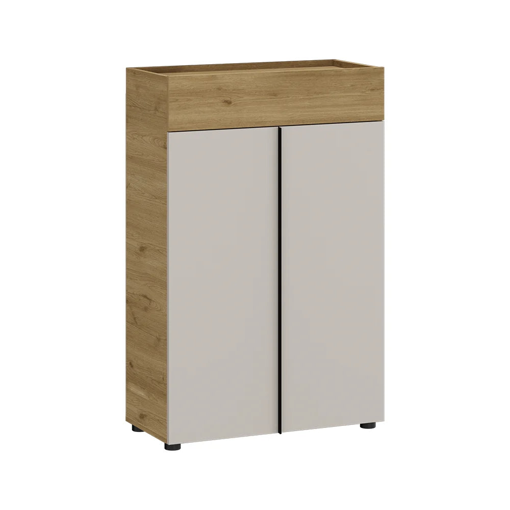 Pantofar PRT-821-FV-1 Home Collection® Porto, 2 uși, 1 sertar și 5 rafturi, Stejar-Bej, 72x111x34 cm