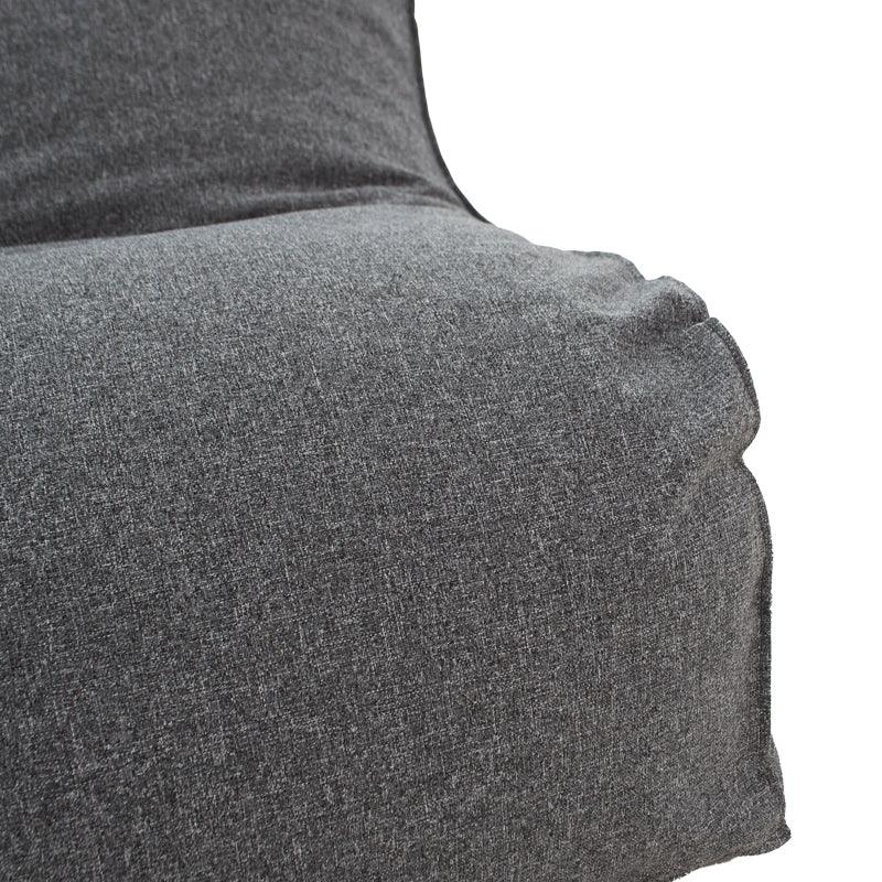 Puf Lara 100% impermeabil, Gri inchis, 150x60x40 cm