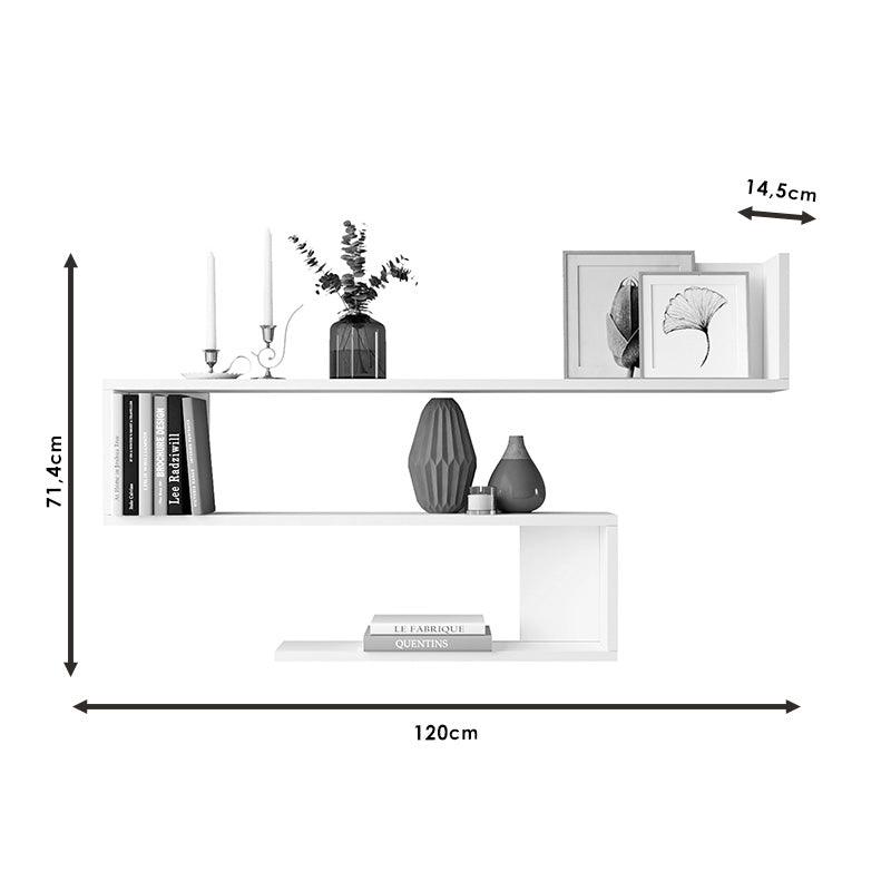 Raft Belinda, Alb - Sonoma, 120x14x71 cm - Sonoma