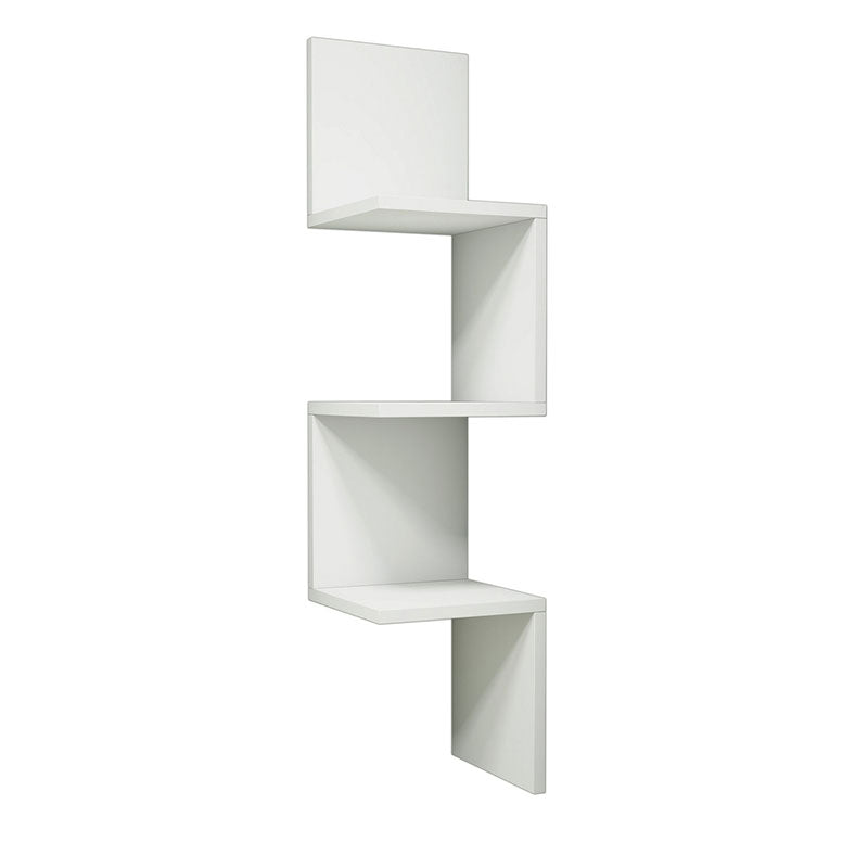 Raft de colt Insta, Alb - Nuc, 25x25x105 cm - Raft de colt Insta, Alb - Nuc, 25x25x105 cm