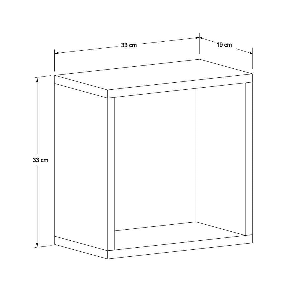 Raft de perete RAF-033-DD-1 Home Collection®, 33x33x19 cm - Mov | SKU: RAF-033-DD-1, RAF-033-OO-1, RAF-033-FF-1, RAF-033-UU-1